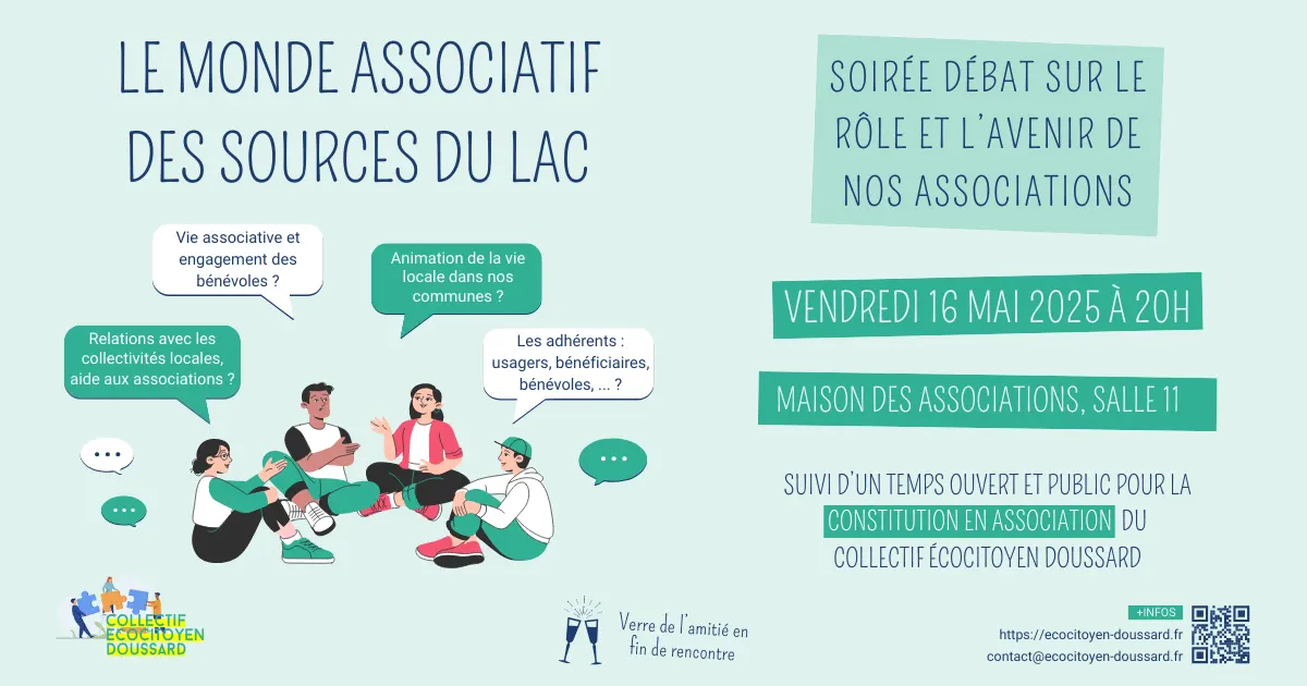 Soirée débat sur Le monde associatif des Sources du Lac